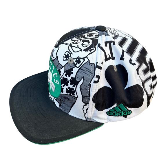 Boston Celtics baseball hat Adidas Lucky Clover patch graphics adjustable - Picture 5 of 11